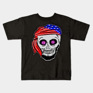 Halloween Skeleton Head Kids T-Shirt